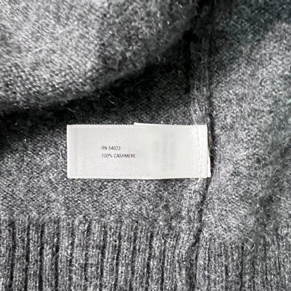Gap 100% Cashmere Cardigan Cascade Neckline Open Front XS Grey - Picture 3 of 6